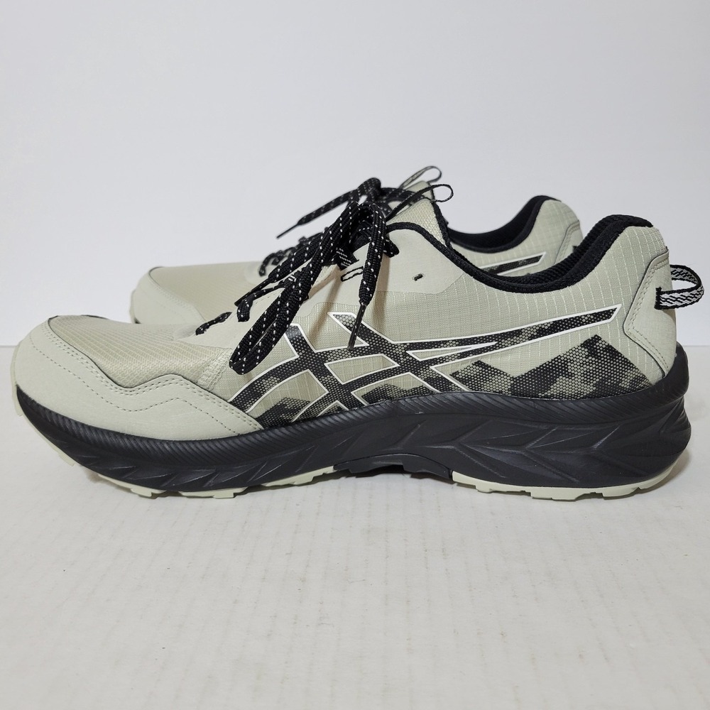 Asics Gel Venture 10 Trail Running Shoes Men's US 13 White Sage & Black - Picture 2 of 8